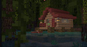 A cottage in Minecraft